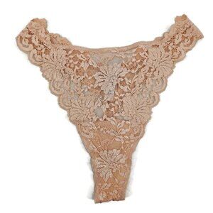 NWOT La Perla Peach Lace Thong Panties Womens 8 Underwear